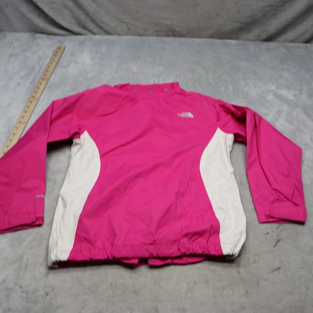 North Face Rain Jacket Girls Medium 10/12 Pink Waterproof Mesh Lined 3in1 Shell